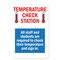 Signmission Public Safety Sign-Temperature Check Station, Heavy-Gauge, 12" x 18", A-1218-25434 A-1218-25434 - alternate 1